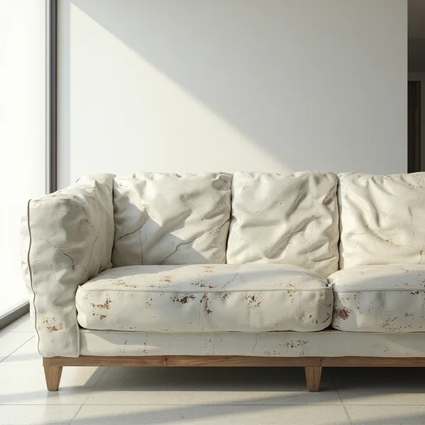 Fotoliu din piele restaurat profesional în atelierul nostru din București